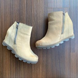 Sorel Joan of Arctic II Wedge Leather Ankle Boot Sz 8.5